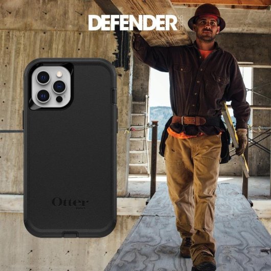 Funda para móvil OtterBox Defender Series Cover Polycarbonat Schwarz für iPhone 12/12 Pro