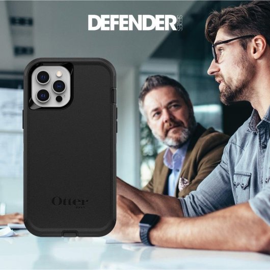 Funda para móvil OtterBox Defender Series Cover Polycarbonat Schwarz für iPhone 12/12 Pro