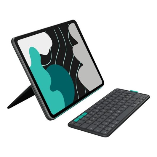 Teclado Logitech Flip Folio para iPad Pro 13" y Air 13" QWERTZ Suizo Grafito