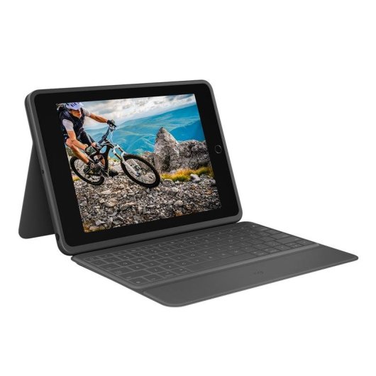 Funda teclado Logitech Rugged Folio para iPad 10.2" AZERTY Francés Grafito