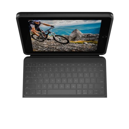 Funda teclado Logitech Rugged Folio para iPad 10.2" AZERTY Francés Grafito