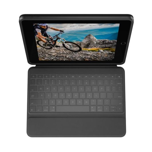Funda teclado Logitech Rugged Folio para iPad 10.2" AZERTY Francés Grafito