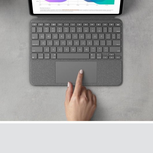 Teclado Logitech 920-010143 magnético com trackpad QWERTZ suíço Oxford Grey
