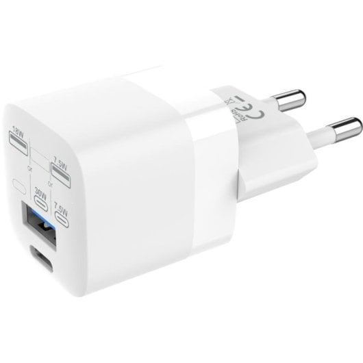 Cargador Vision TC-PUSBEU/30 Interior USB-C 30W Quick Charge 3.0 Blanco