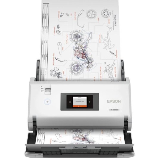 Scanner Epson WorkForce DS-32000 A3 600x600 DPI ADF 120 feuilles USB 3.2