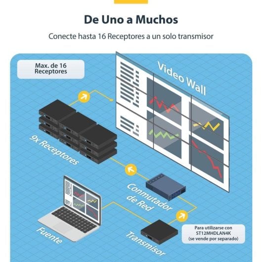 Receptor HDMI por IP StarTech.com ST12MHDLAN4K 4K Ultra HD 60Hz