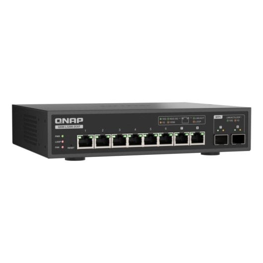 Conmutador QNAP QSW-L3208-2C6T Gestionado L2 10GbE 8 Puertos Escritorio