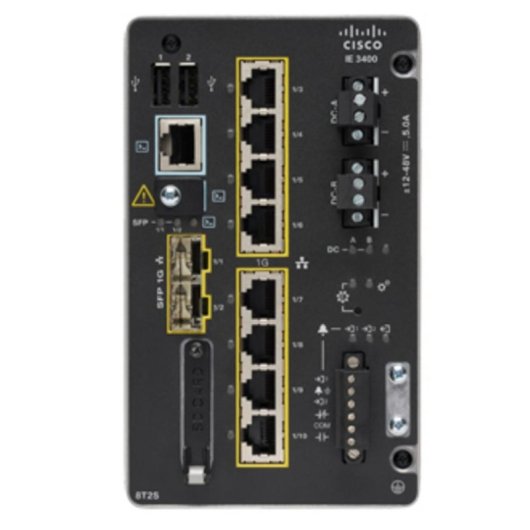 Commutateur Cisco Catalyst IE3400 Gestioné L2 8 Ports Gigabit Ethernet 2 SFP Montage Rack