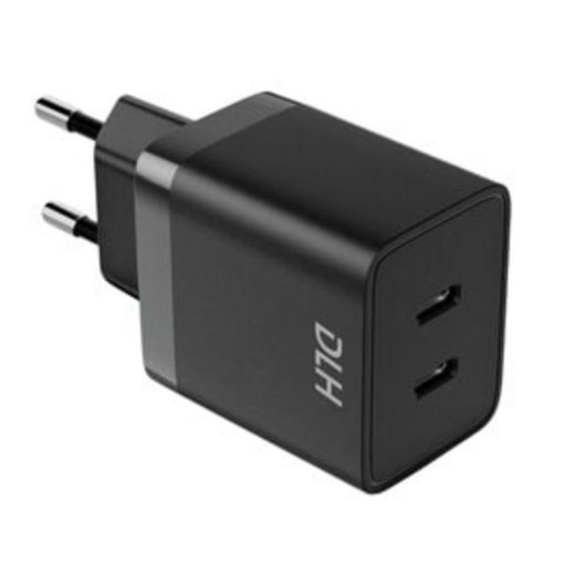 Cargador DLH DY-AI5447 45W 2 Puertos USB-C GaN Negro