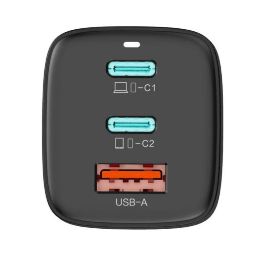 Ladegerät DLH DY-AI4800 65W GaN 2 USB-C-Ports und 1 USB-A für Laptop und Mobilgerät