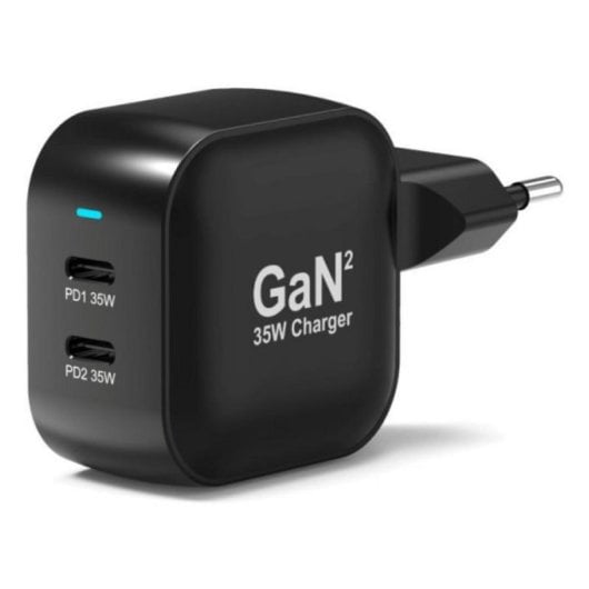 Ladegerät USB-C 35W GaN Power Delivery 2 Ports Port Designs 902035PEU Schwarz