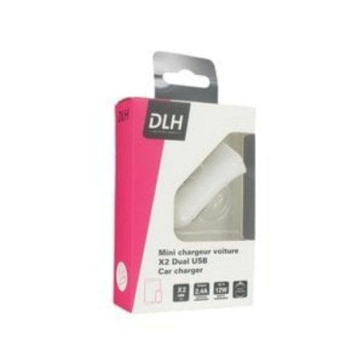 Caricatore Auto DLH DY-AU2314W 2 Porte USB 2.4A Bianco