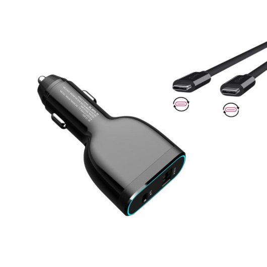 Cargador Coche DLH DY-LI4060 USB-C 78W Power Delivery y QC 3.0