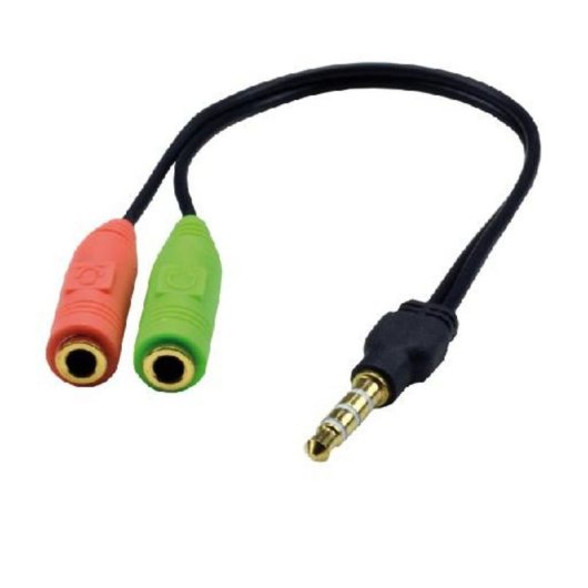 Cable de audio MCL CG-705 3,5mm macho a 2x 3,5mm hembra 0,2 m negro