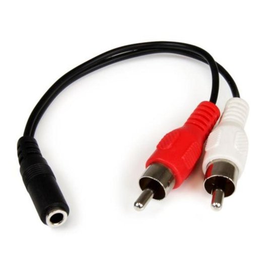Cable Adaptateur Audio Stéréo StarTech 3,5mm Femelle à 2x RCA Male 15 cm