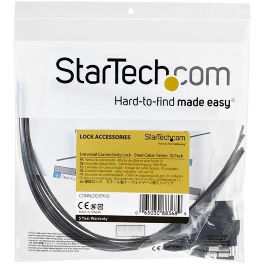 Attaches Universelles pour Câbles StarTech.com Ajustables Paquet de 10