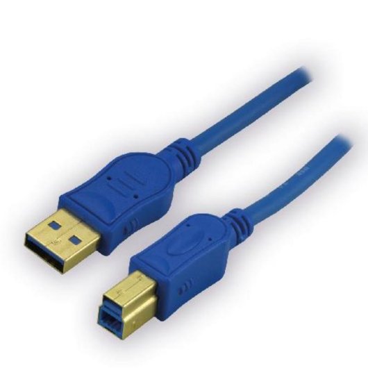 Cable USB MCL 1,8 m USB A vers USB B USB 3.2 Gen 1 5 Gbit/s Bleu