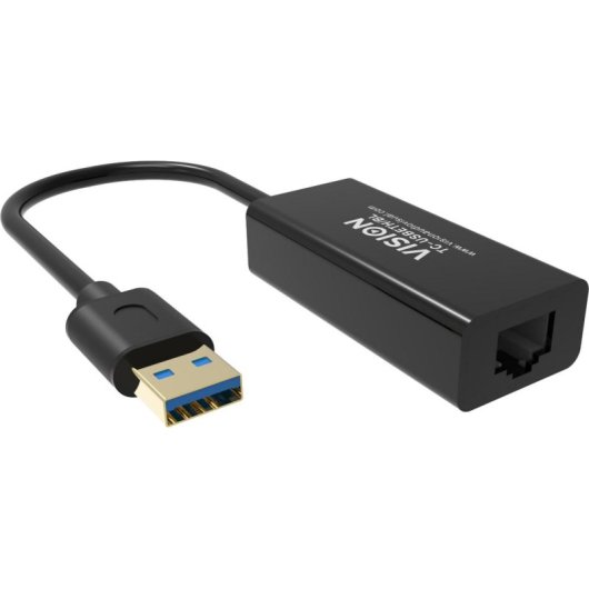 Tarjeta de red Vision TC-USBETH/BL USB Ethernet 10/100 Mbps negra