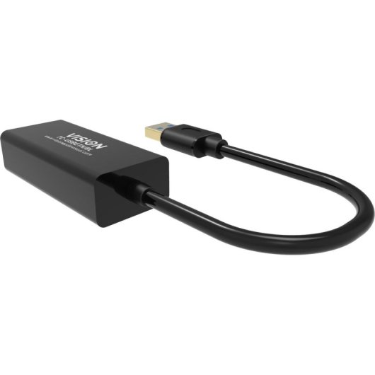 Tarjeta de red Vision TC-USBETH/BL USB Ethernet 10/100 Mbps negra