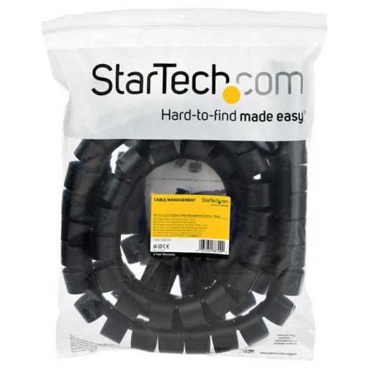 Organizador de Cables en Espiral StarTech 45mm x 2,5m Negro