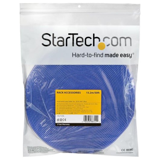 Kabelhalter Einstellbar StarTech.com 15,2 m Blau Klettverschluss