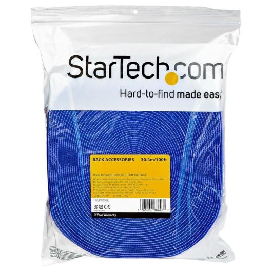Sujetacables Ajustable StarTech.com 30,48 m Azul