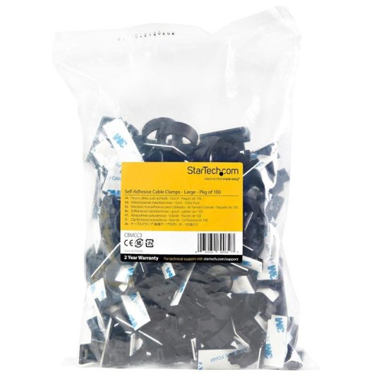 StarTech Kabelclips selbstklebend schwarz 17mm 100 Stück