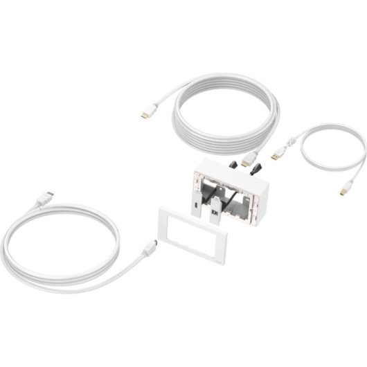 Régua de tomadas Vision TC3-PK5M 2 tomadas HDMI e USB 3.2 Gen 1 5 m branca