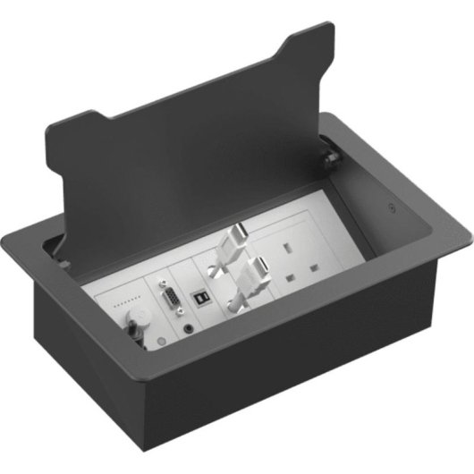 Caja de cables Vision TC3 SURRTB para escritorio en negro y blanco