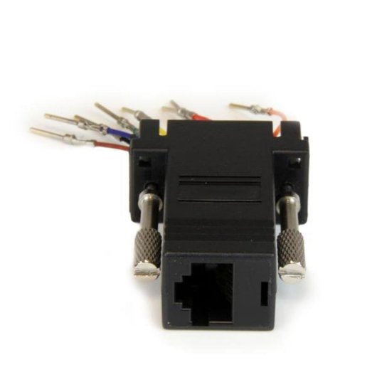 Adaptador Modular StarTech DB9 a RJ45 Macho a Hembra Negro