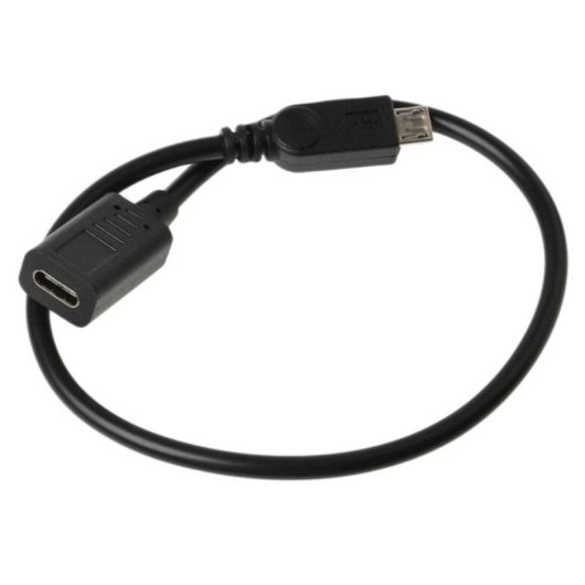 Câble Adaptateur USB-C Femelle à Micro-USB Mâle DLH DY-TU4715 0,31 m USB 2.0 Noir