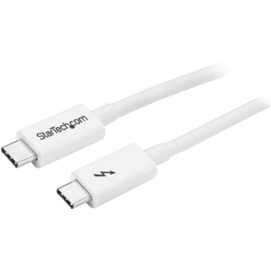 Cable Thunderbolt 3 StarTech 1 m 20 Gbps 100W PD 4K Blanc