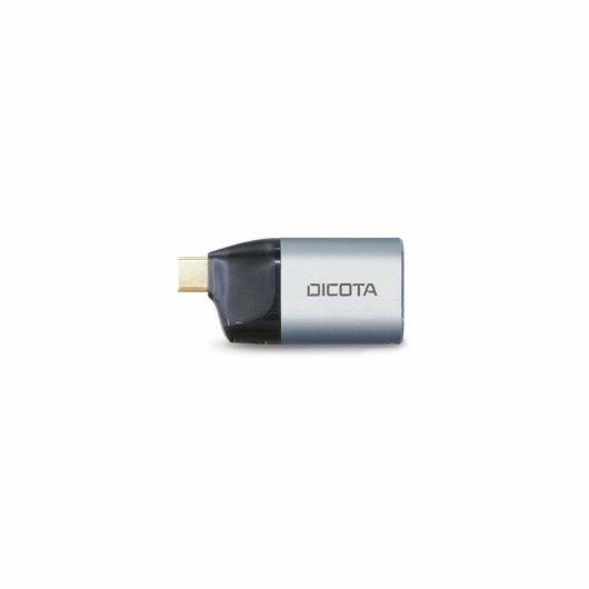 Adaptador USB-C a Ethernet DICOTA D32048 RJ-45 Negro Plata