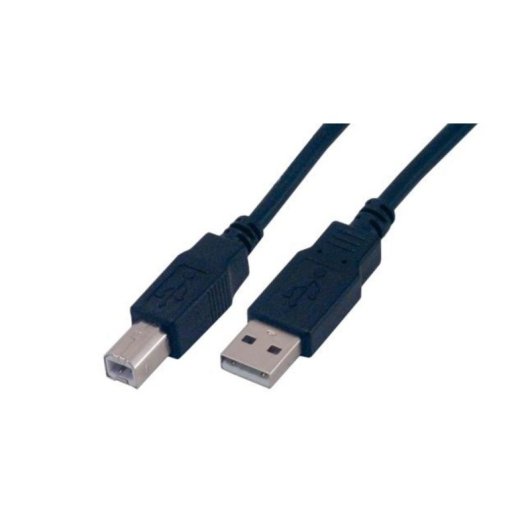 Cable USB 2.0 MCL A/B 2 m Macho/Macho Negro Plug and Play