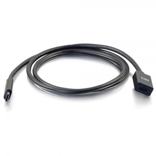 Cable alargador USB-C a C 3.1 Gen 2 C2G 90 cm Negro