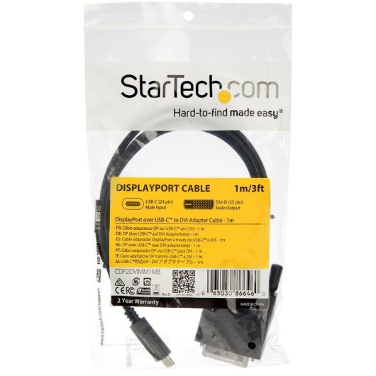 Cavo Adattatore USB Type-C a DVI StarTech 1 m Nero