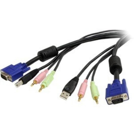 Cable KVM 4 en 1 USB VGA con Audio y Micrófono StarTech 1,8 m