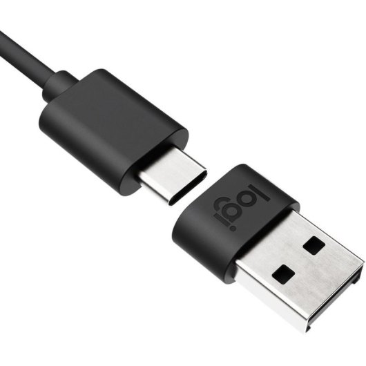 Adaptador USB Logitech 989-000982 de USB-C a USB-A Grafito