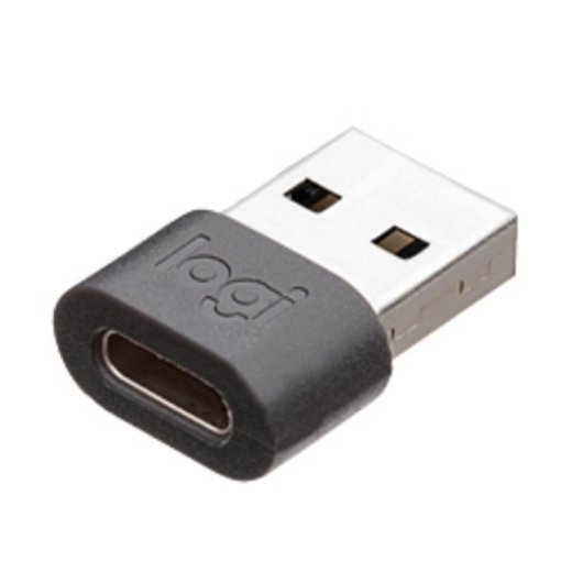 Adaptador USB Logitech 989-000982 de USB-C a USB-A Grafito