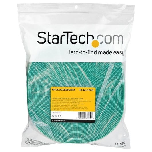 Cinta Sujetacables Ajustable StarTech.com 30,48 m Verde