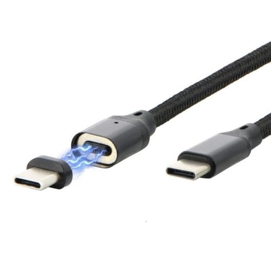 Cable USB C a USB C Mobilis 2 m USB 2.0 480 Mbit/s Negro Gris
