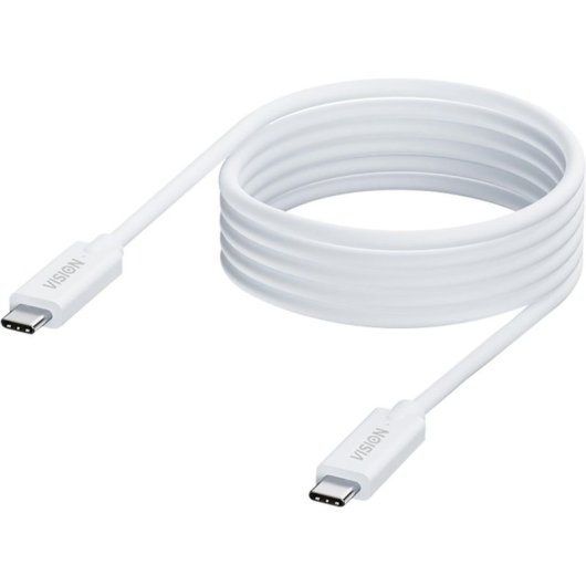 Cable USB-C à USB-C Vision TC 2MUSBC 2 m USB 3.2 Gen 1 5 Gbit/s Blanc