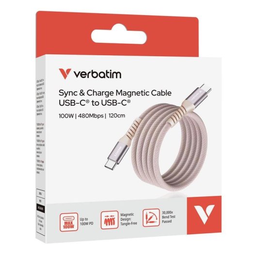 Cavo USB-C a USB-C Verbatim 31857 1,2 m USB 2.0 Rosa