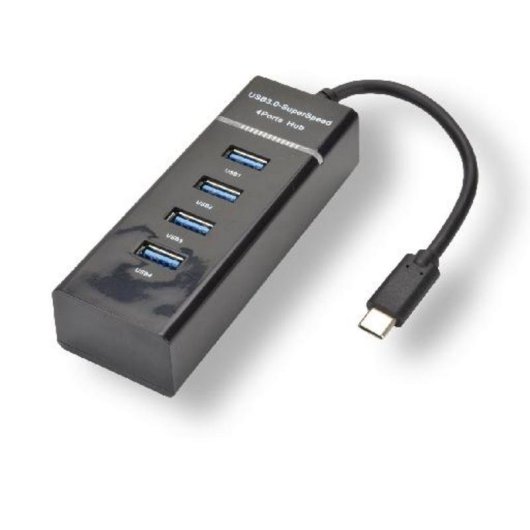 Hub MCL 4 Ports 5000 Mbit/s USB 3.2 Gen 1 Modell USB3C-H114 Schwarz