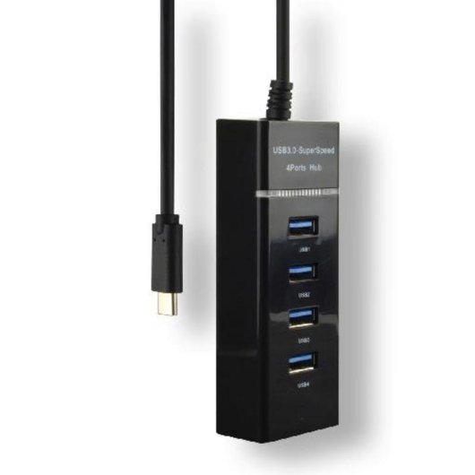 Hub MCL 4 Ports 5000 Mbit/s USB 3.2 Gen 1 Modell USB3C-H114 Schwarz