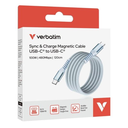 Cable USB C a USB C Verbatim 31856 1,2 m USB 2.0 Azul