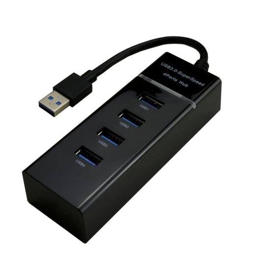 Hub MCL 4 Ports 5 Gbit/s USB 3.2 Gen 1 USB3-M104B/N Schwarz kurzes Kabel