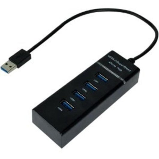 Hub MCL 4 Ports 5 Gbit/s USB 3.2 Gen 1 USB3-M104B/N Schwarz kurzes Kabel