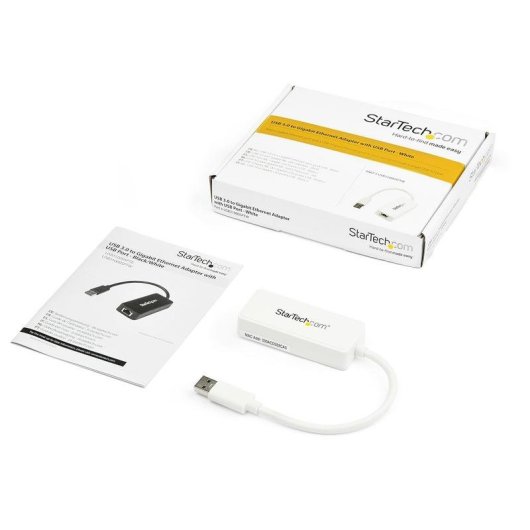 Netzwerkkarte StarTech USB31000SPTW USB 3.0 Gigabit Ethernet 5 Gbps Pass-Through Weiß