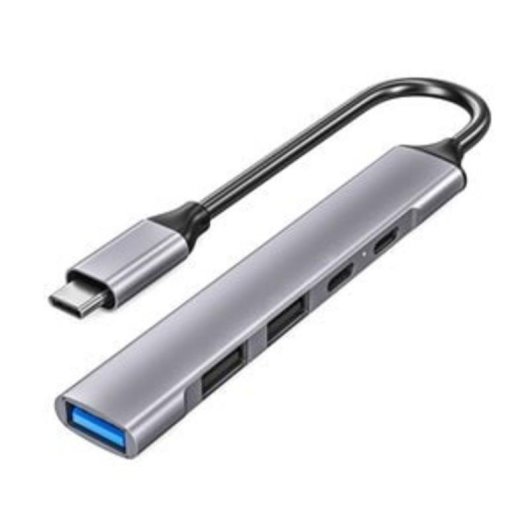 Hub DLH 5 Ports 5000 Mbps Modell DY-TU4990 mit 100 W Ladefunktion und Rundkabel